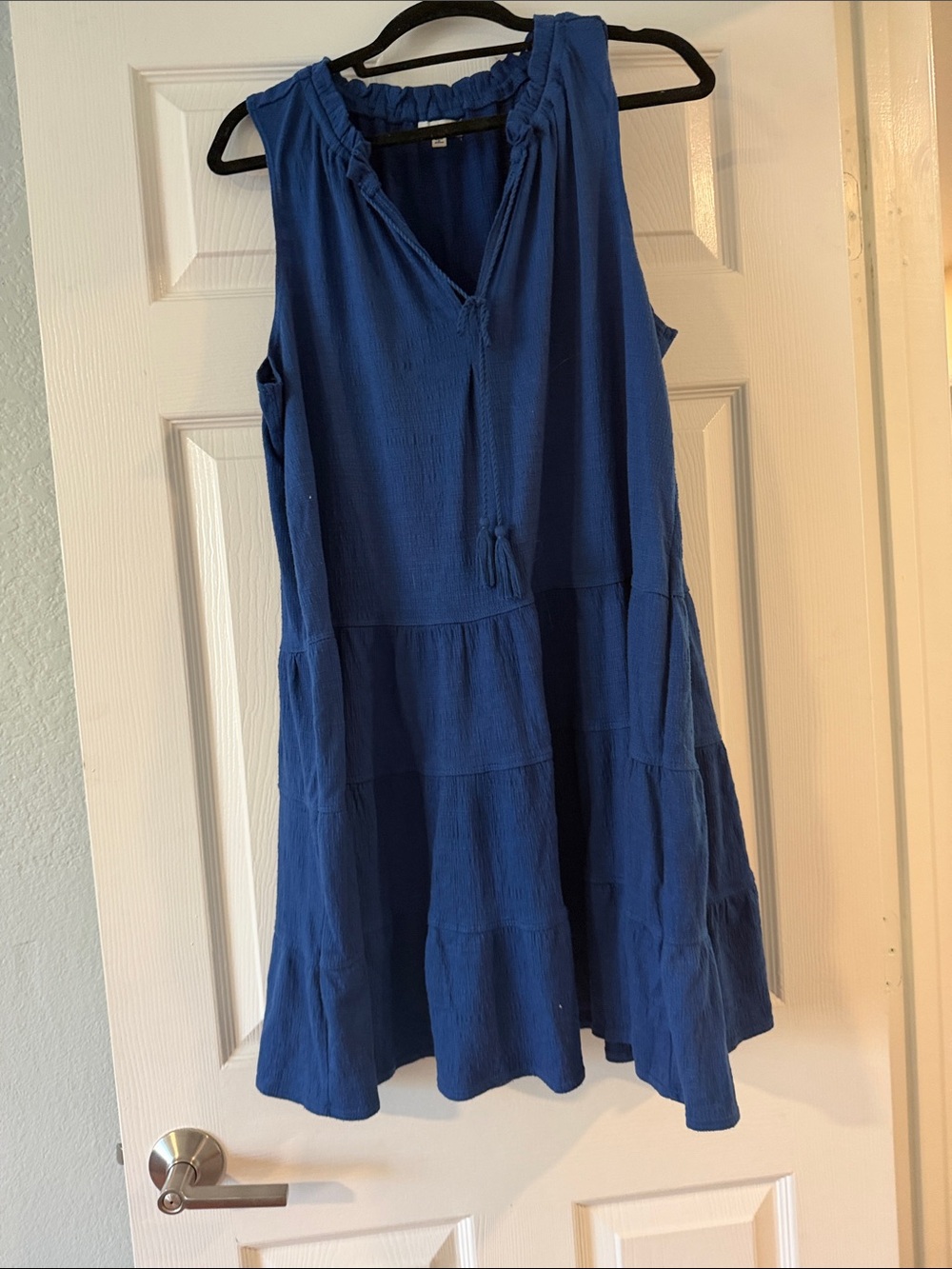 Max Studio Royal Blue Sleeveless Tiered Dress